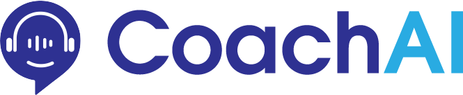 Headset symbol + Logotype of CoachAI